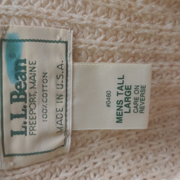 Vintage,  L.L. Bean Sweater 100% cotton. Amazing quality..Made in U.S.A.. - Picture 2 of 15